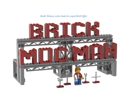 Lego Moc Alphabet Font Using Plates Free By Brick Mocman