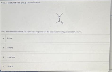 Solved What Is The Functional Group Shown Below Select An