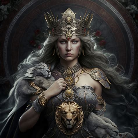 Freya Norse Goddess Art Digital Download Viking Queen Digital Print Dark Fantasy Wall Decor