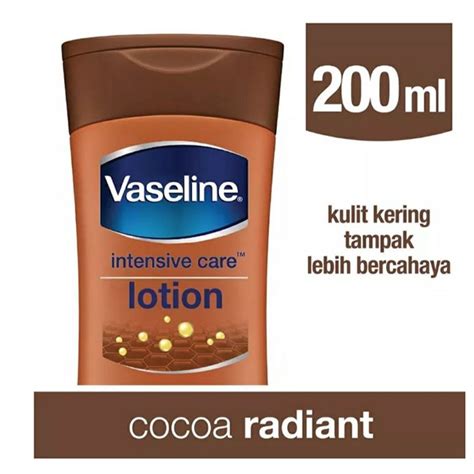 Jual Vaseline Lotion Intensive Care Cocoa Radiant 200ML Shopee Indonesia