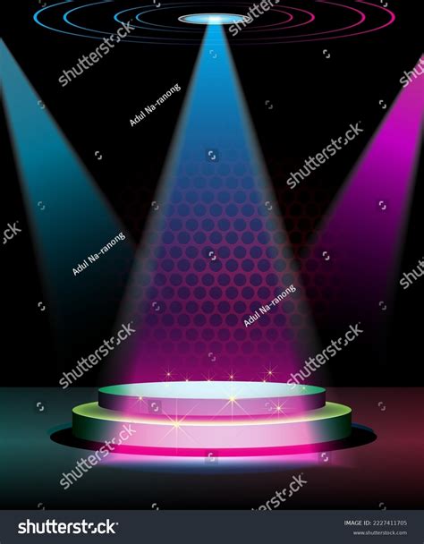 Stage Spotlight Light Background Vector Illustration Stock Vector ...