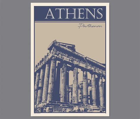 Athens Parthenon Poster Parthenon Acropolis Parthenon Print - Etsy