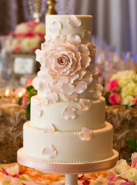 Weddings Romantique Wedding Cakes With Flowers Petal Wedding Cakes