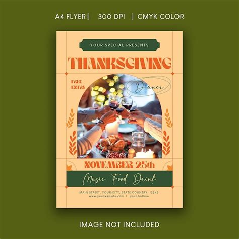 Premium Vector Thanksgiving Party Flyer