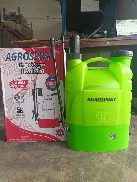 POMPA SPRAYER ELEKTRIK AGROSPRAY 2 IN 1 KAPASITAS 16L SNI Lazada