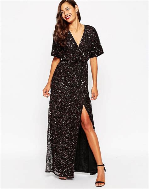 Asos Sequin Kimono Maxi Dress At Kimono Maxi Dress Maxi