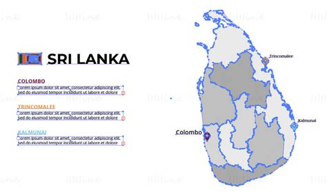 Sri Lanka Map Vector