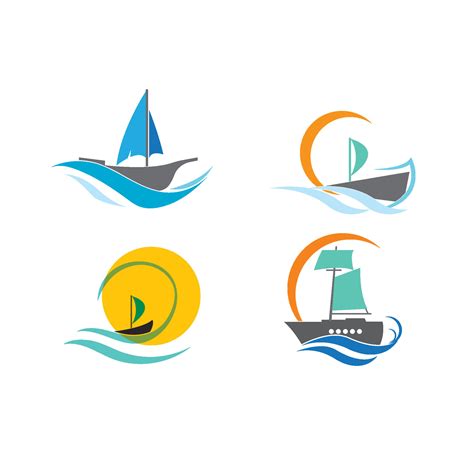 Boat logo template 43241885 Vector Art at Vecteezy