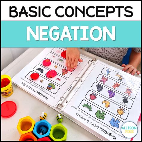 Negation Basic Concepts Speech Therapy No Prep Allison Fors Inc