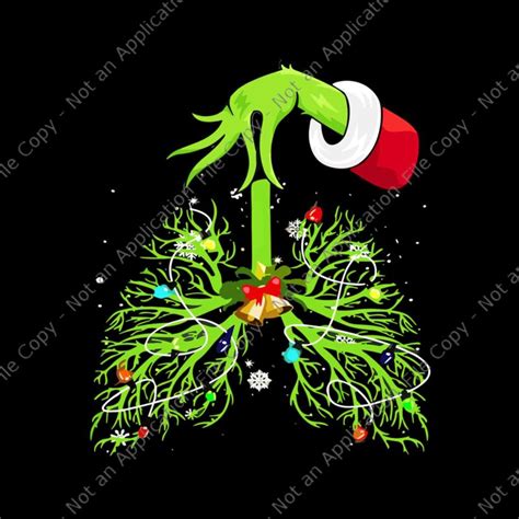 Lung Christmas Lights Respiratory Therapist Rt Nurse Xmas Png Lung