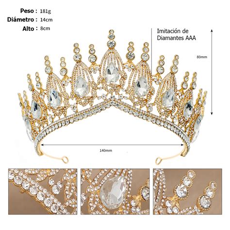 Tiara De Lujo Ver Nica Color Dorado Novias Y Quincea Eras