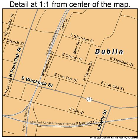 Dublin Texas Street Map 4821484