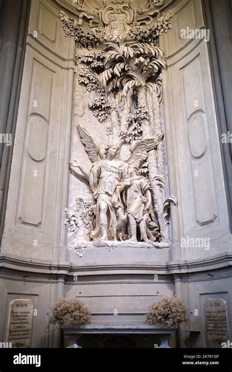 Interior Decoration Church Of Santo Spirito Florence Italy Stock Photo