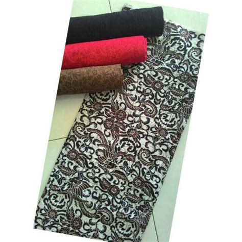 Jual Kain Batik Warna Hitam Putih Monokrom X Meter Murah Shopee