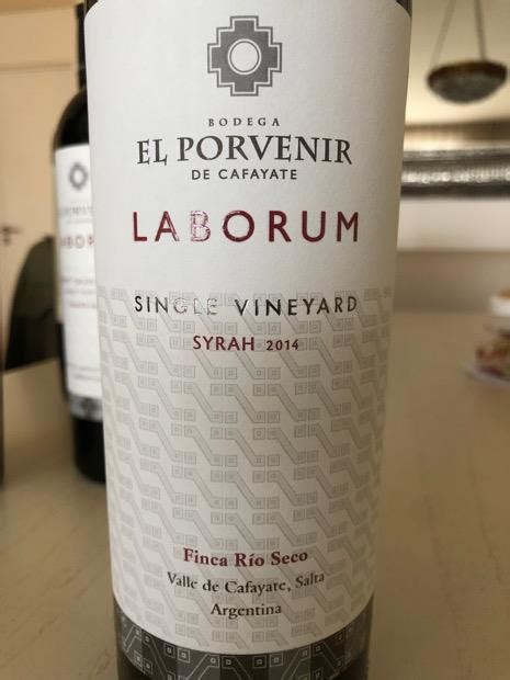 Bodega El Porvenir De Cafayate Syrah Laborum Argentina Valles