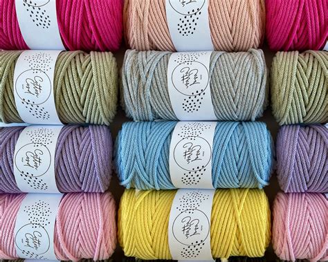 Braided Cotton Cord Mm M Yards Macrame Cord Etsy Ireland