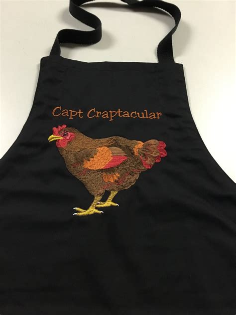 Personalized Embroidered Rooster Apron Mens Grilling Rooster Lover Womens Cooking Apron Outdoor