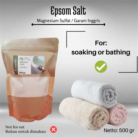 Jual Gr Epsom Salt Garam Epsom Garam Mandi Garam Inggris