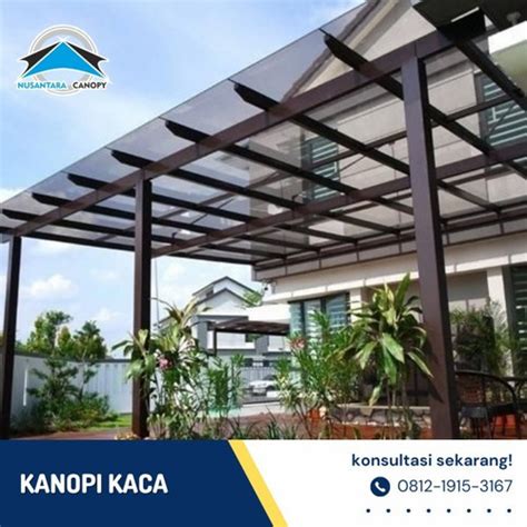 Jual Canopy Atap Kaca Kanopi Atap Tempered Glass Minimalis Modern