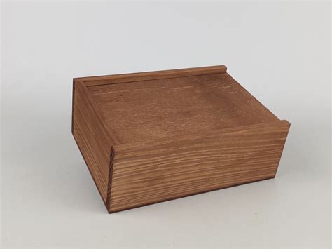 Caja De Madera Pino Envejecida X X C Tapa Corredera Ref Pf T