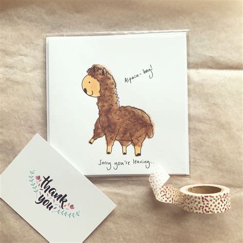 Funny Leaving Card Alpaca Bag Sorry You Re Etsy Uk Alpaca Bag