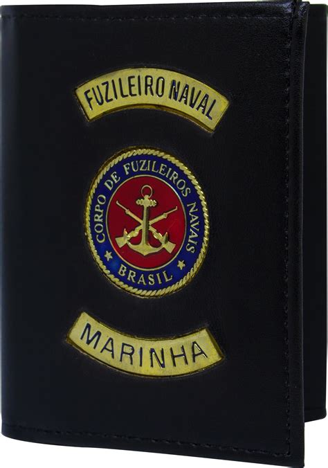 Carteira Courvin Preto Fuzileiro Naval Marinha Miguel Hernandez