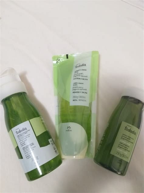 Kit Natura Tododia Sabonete Líquido Em Gel Alecrim E Sálvia Frete grátis