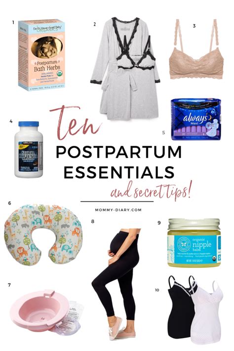 Ten Postpartum Essentials And Tips For New Mothers Mommy Diary