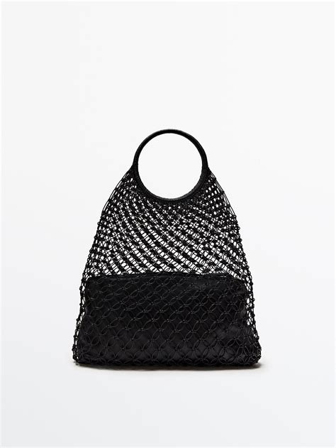 Massimo Dutti Tubular Braided Tote Bag Editorialist