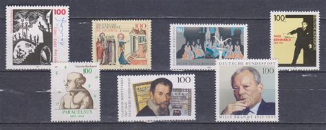 Allemagne Sélection de timbres neufs de 1993 Cote 15 55