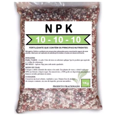 1Kg Adubo Fertilizantes NPK 10 10 10 Plantas Flores Rosas Deserto