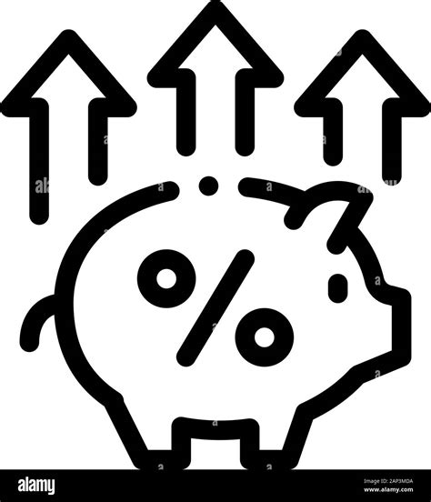 Pig Money Box Icon Vector Outline Illustration Stock Vector Image Art