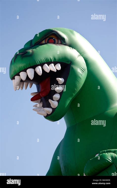 Inflatable Green Monster Stock Photo Alamy