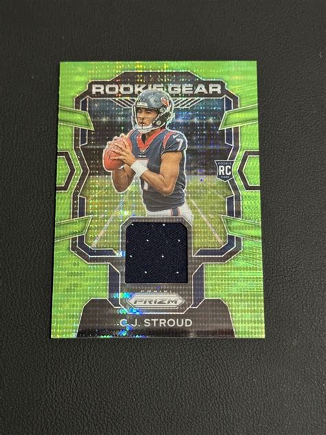 Panini Prizm C J Stroud Rookie Gear Patch Neon Green Pulsar Rc