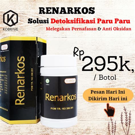 Jual Herbamed Renarkos Obat Detoksifikasi Paru Paru Herbal Batuk