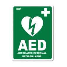 AED Sign Poly 300 X 225mm