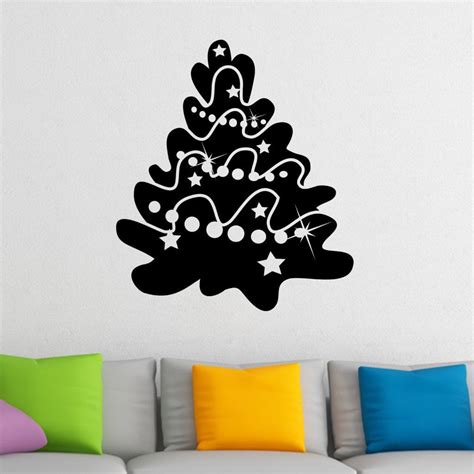 Christmas Tree with Baubles Wall Sticker / Decal - World of Wall Stickers