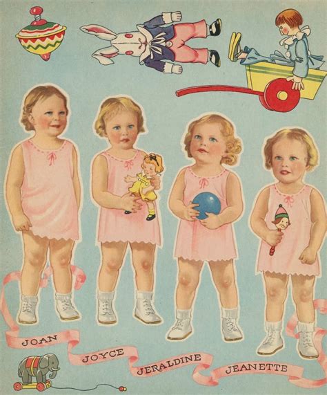 Miss Missy Paper Dolls Badgett Quadruplets