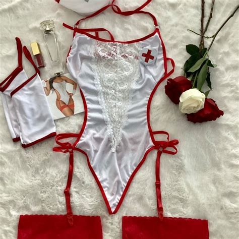 Lingerie Costume Nurse Etsy