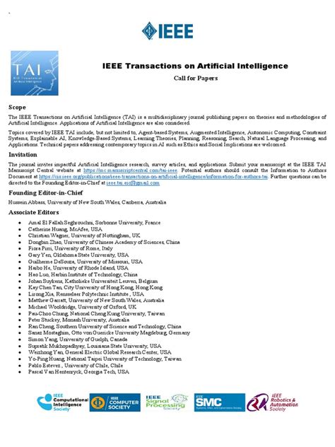 Call For Papers | PDF | Artificial Intelligence | Intelligence (AI ...