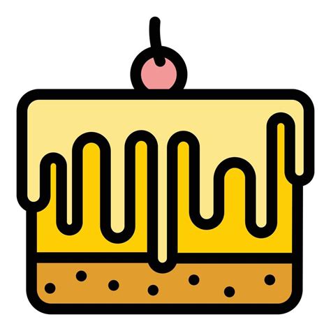 Sweet Cake Icon Color Outline Vector 15041364 Vector Art At Vecteezy