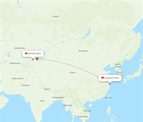 All Flight Routes From Bishkek To Shanghai Fru To Pvg Flight Routes