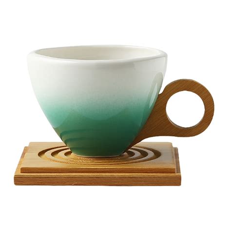 NUOLUX 1 Set Ceramics Coffee Cup Gradient Color Afternoon Tea Ceramic Cup with Saucer - Walmart.com