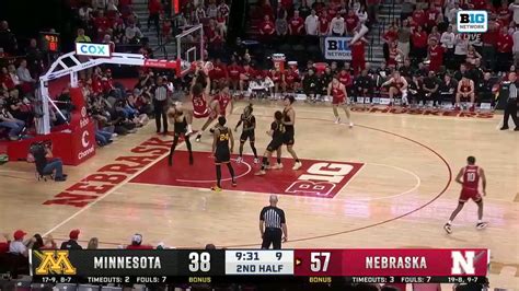 Nebraska’s Josiah Allick Soars For Epic Two Handed Dunk Vs Minnesota Golden Gophers Bvm Sports