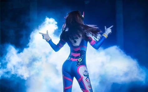 Mujeres Cosplay Morena D Va Overwatch Overwatch Fondo De