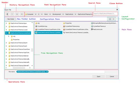 Structure Winforms Filedialogs Telerik Ui For Winforms