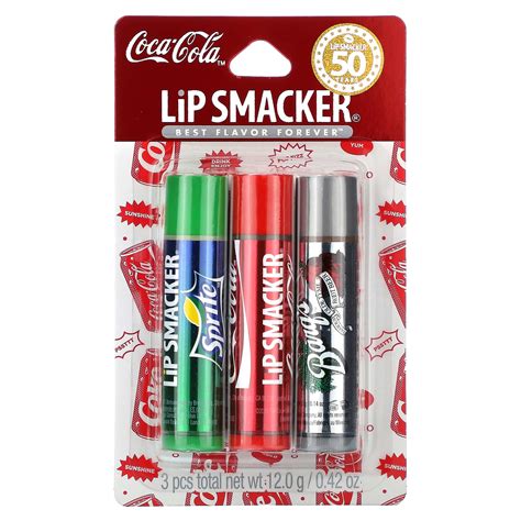 Lip Smacker Coca Cola Lip Balm Trio Pack 3 Pack 0 14 Oz 4 G Each