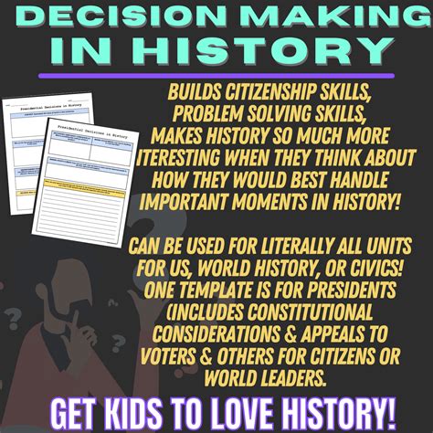 Key Decisions in History Template | Exciting and Engaging History Acti