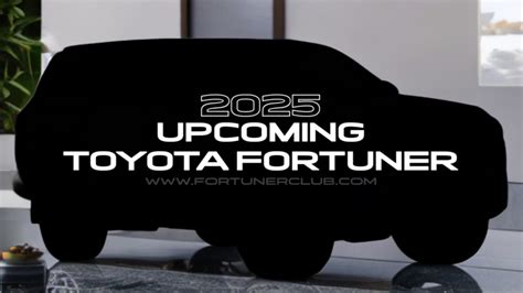 Upcoming Toyota Fortuner 2025 A Sneak Peek Into The Future Fortuner Club