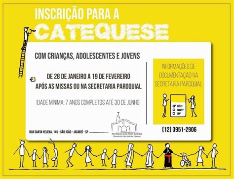 Inscrição Para A Catequese 2023 ParÓquia SÃo JoÃo Batista Jacareí Sp